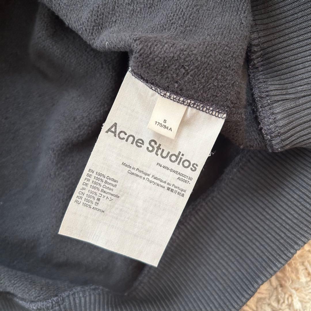 Acne Studios アクネ　ロゴスウェット　トレーナー　ブラック