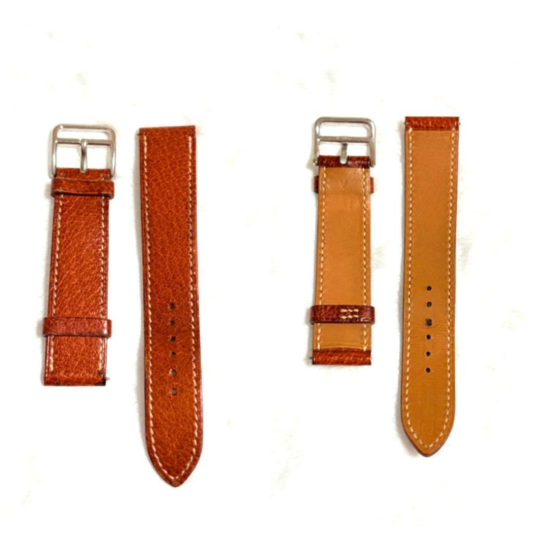 プレゼント付！ エルメス/HERMES ベルトウォッチ ブルージーン・キャメル