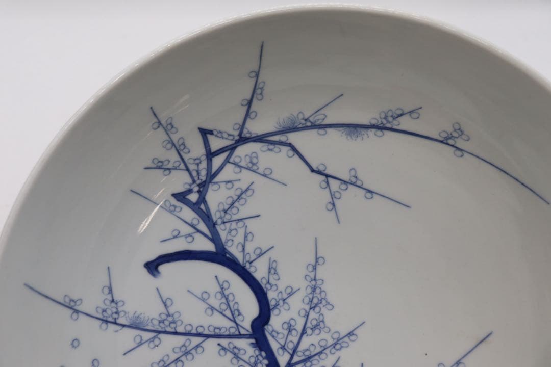 江戸　鍋島　大皿　梅紋　直径33.5cm アンティーク　送料込み260205