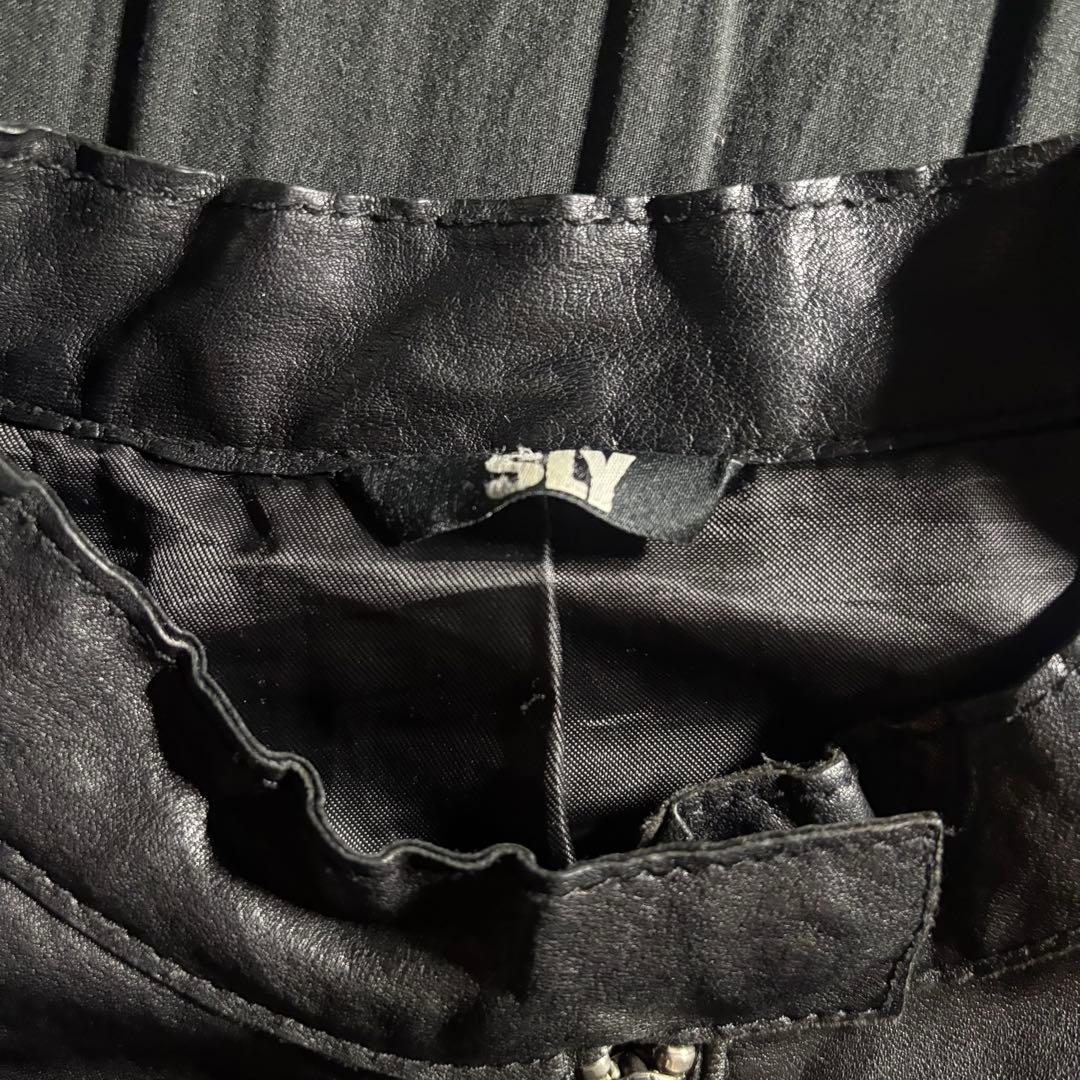 sly レースアップ 短丈 レザー ジャケット アウター 平成 お兄系 ギャル