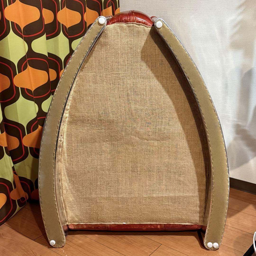 Aviator 1人掛けレザーソファ レッド 赤 高級家具 チェア リビング