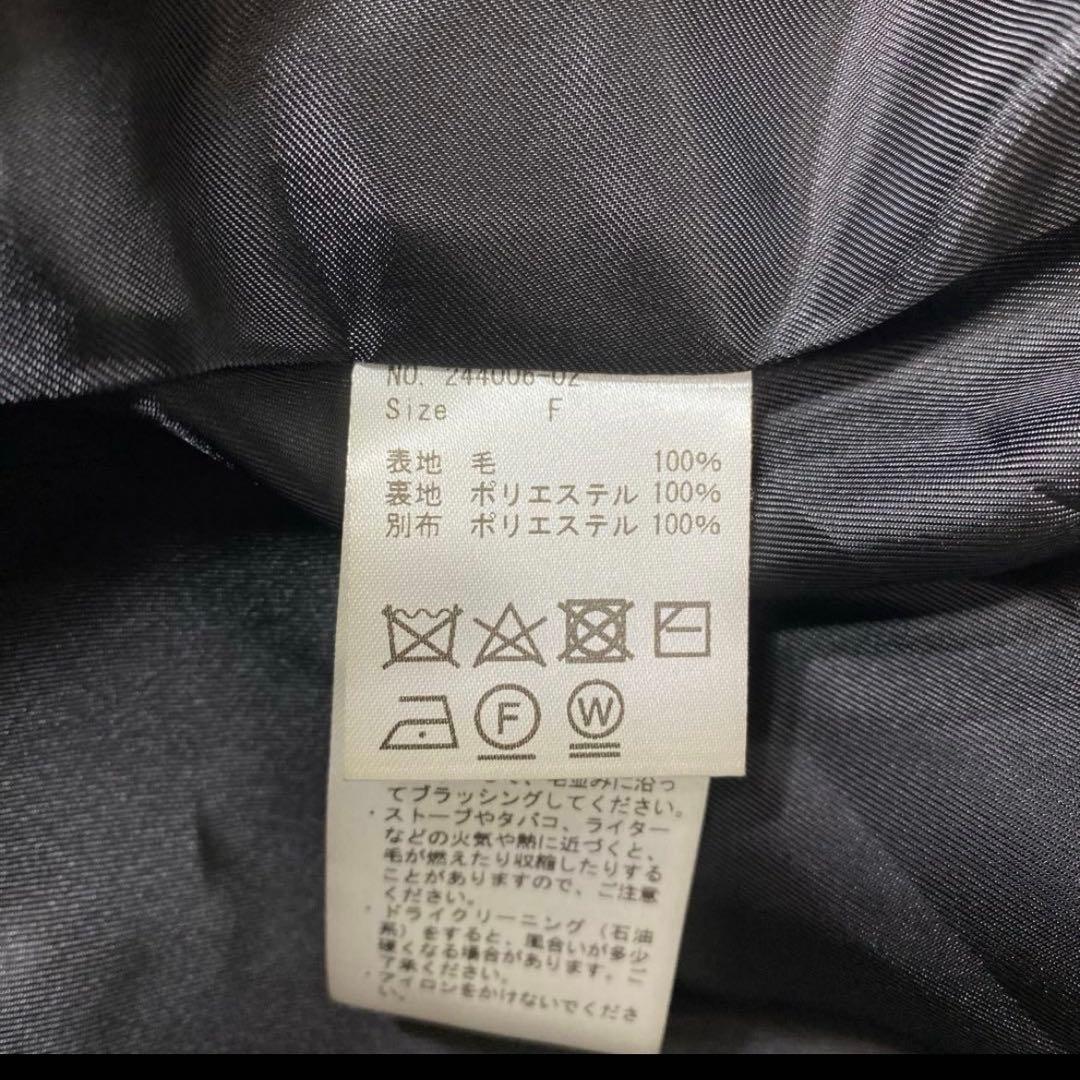 美品☆エムドットem. 裾ファーコート ネイビー クリーニング済 日本製