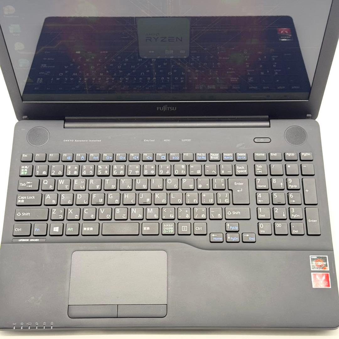 ノートパソコン 準美品 AMD Ryzen3 8GB 新品SSD256 DVD