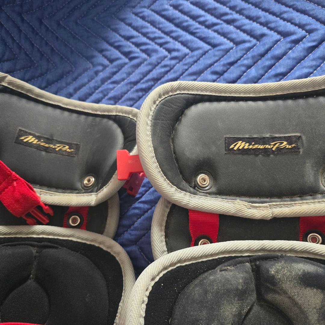 ミズノプロ 赤 軟式用捕手防具セット キャッチャー用ヘルメット