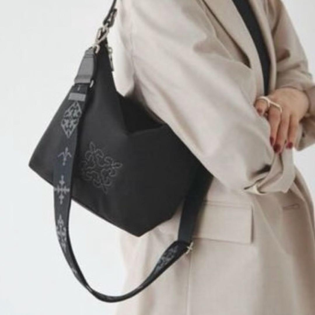 美品＊ラシット コーデュラナイロン2WAYシンプルショルダーバッグ