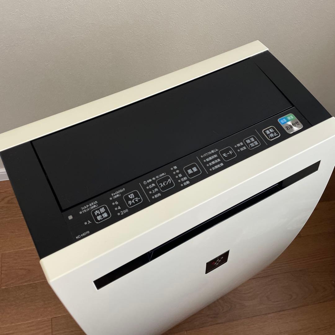 SHARP プラズマクラスター徐加湿空気清浄機　KC-HD70-W 2020年製