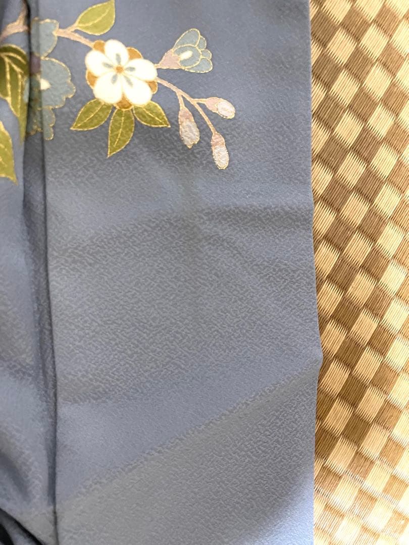 正絹　訪問着　破れ華紋菱繋ぎ花鳥唐草紋　身丈（肩から）164㎝