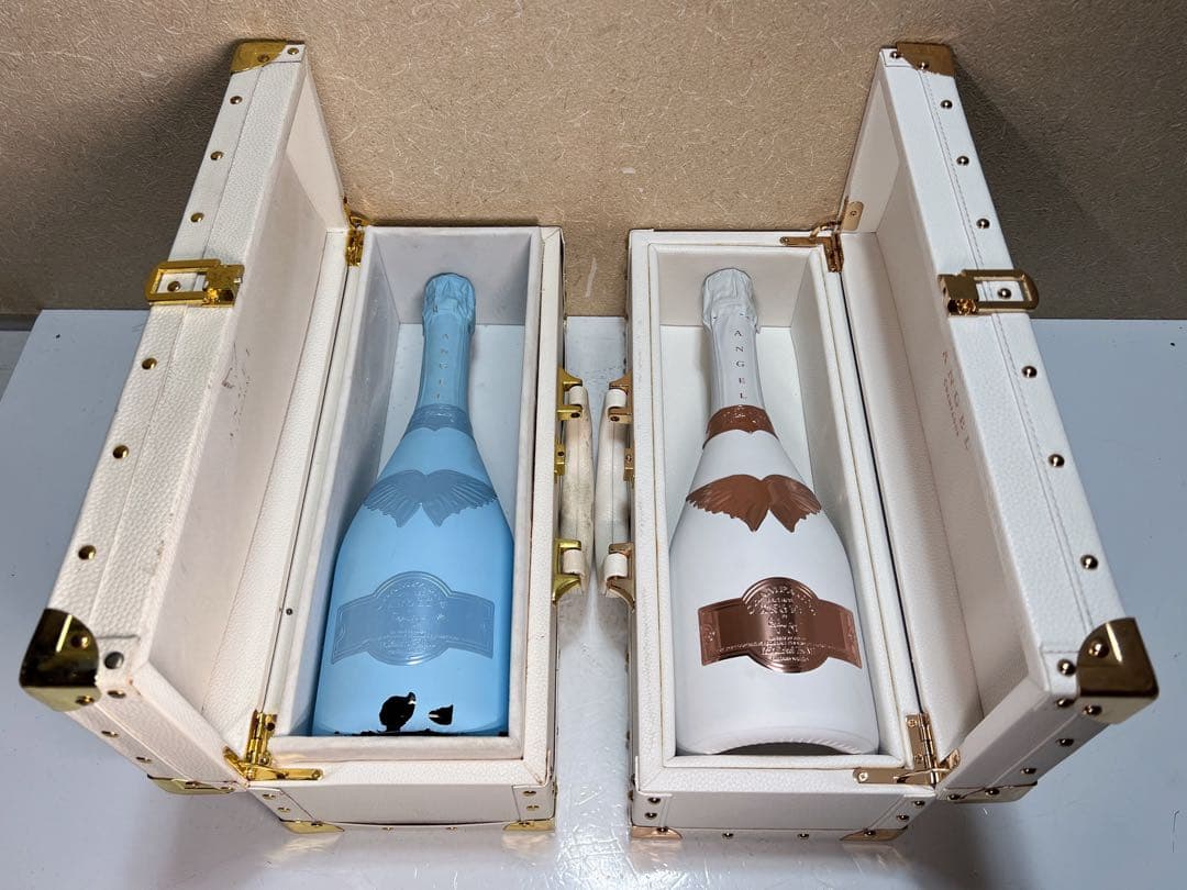 エンジェル シャンパン ロゼ 白と青 箱付き（2セット）