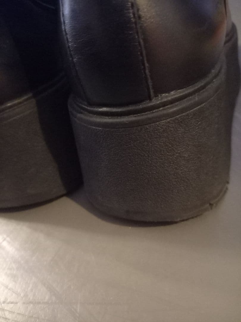 幻☆完売☆ZARAレザープラットフォームブーツ雑誌多数掲載☆ガムサイド38