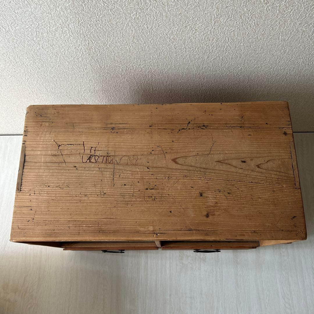 古道具　木製　棚　アンティーク　引き出し