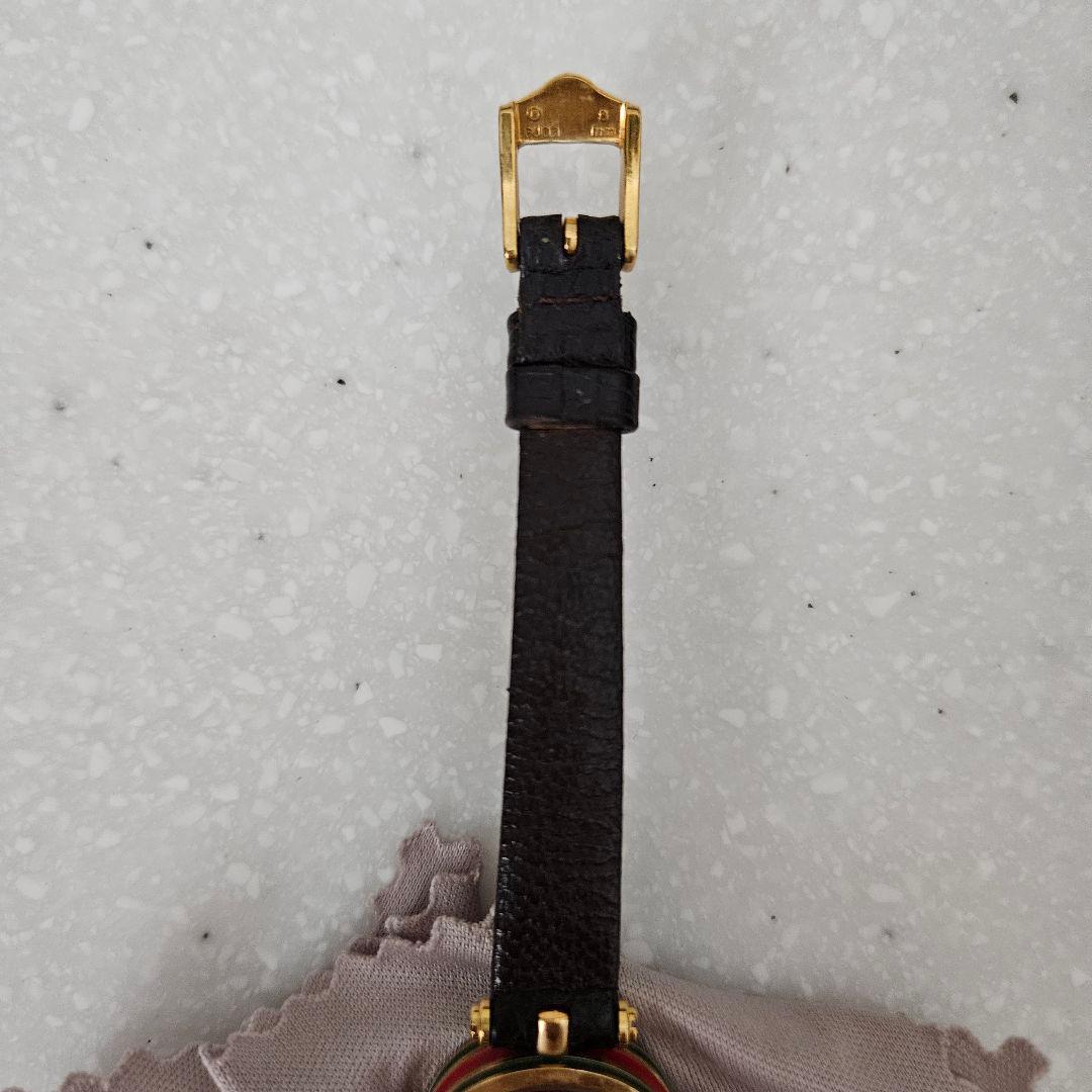 【ヴィンテージ】非稼働GUCCI シュリーライン腕時計 純正ベルト証明書付