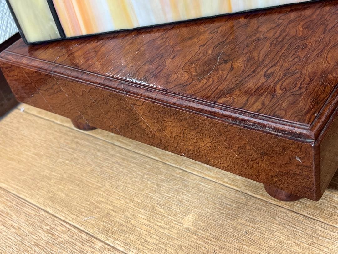 ステンドグラス ランプ ライト レトロ 店舗 ナイトランプ 杢目 ステンドガラス