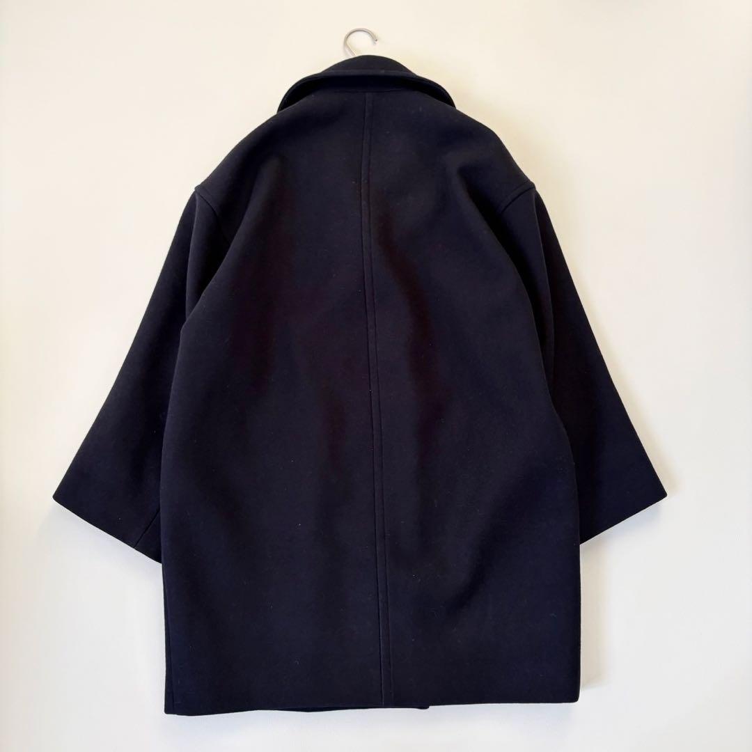 カレンソロジー メルトン オーバーサイズピーコート ネイビー