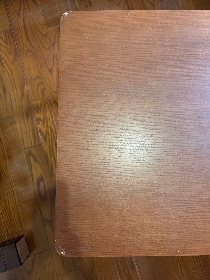 ブラウン木製テーブル 引き出し付き