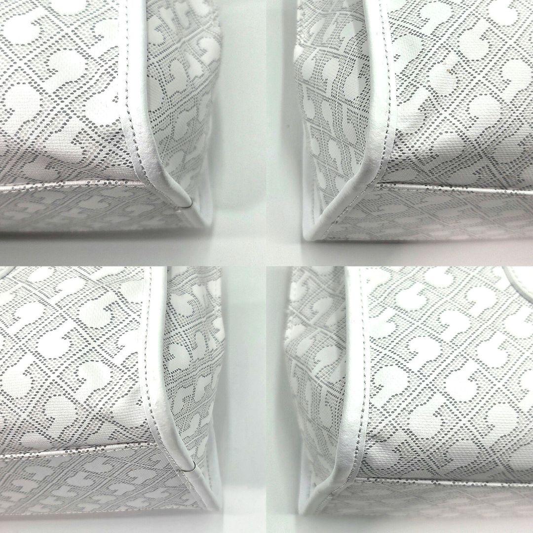 GHERARDINI ハンドバッグ 2way モノグラム レザー ソフティ 白