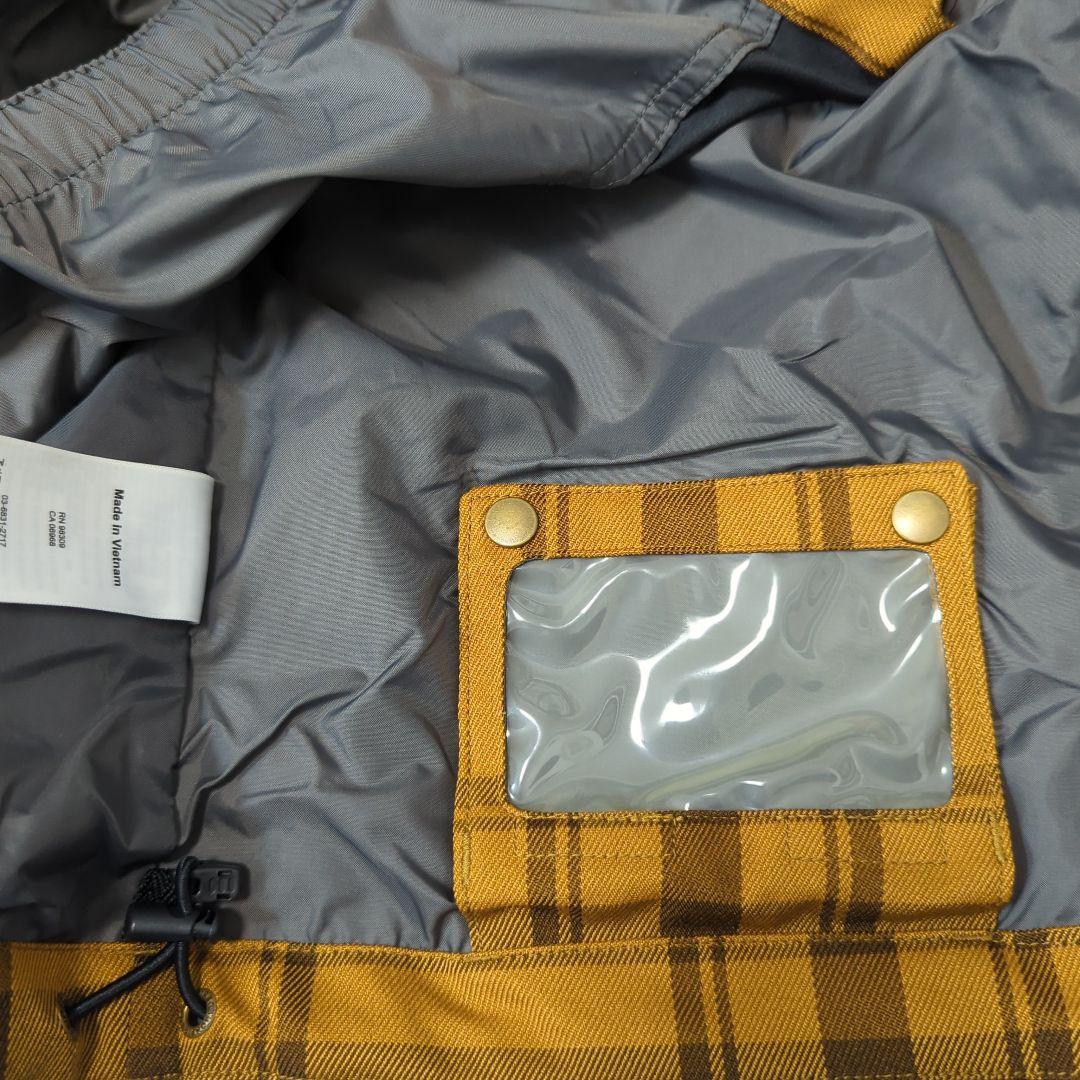 BONFIRE スノーボードウェア 上下セット チェック柄 内側ビニール破れ