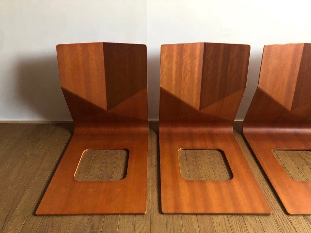 天童木工 プライウッド 座椅子 4脚セット 和家具 ペリアン ジャパニーズモダン