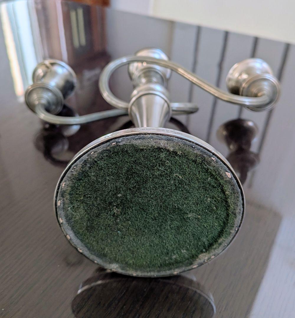 ヴィンテージ　lanthe of england　シルバーメッキ　キャンド燭台