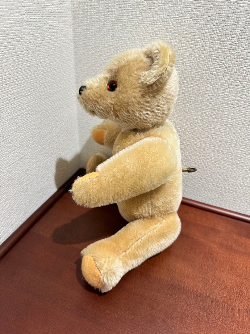 リュージュ オルゴール入首振りテディベアreugeテディベアのピクニック