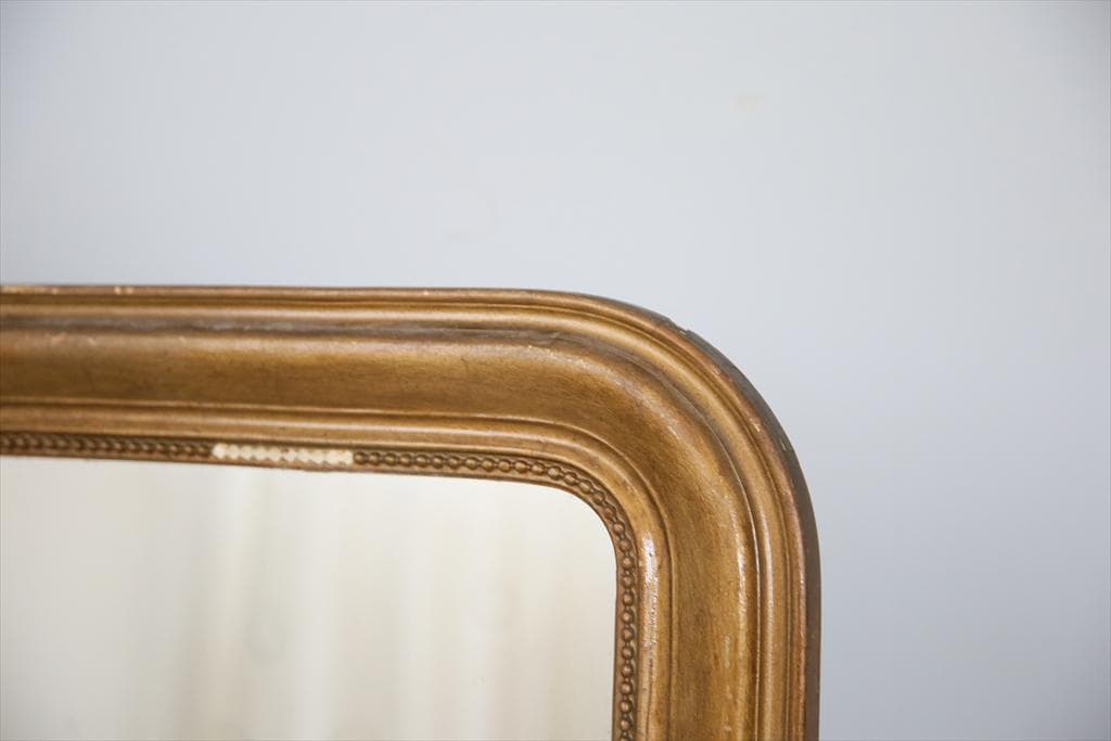 フランスアンティークルイフィリップ様式ミラー/ウォールミラー鏡(68-146-2