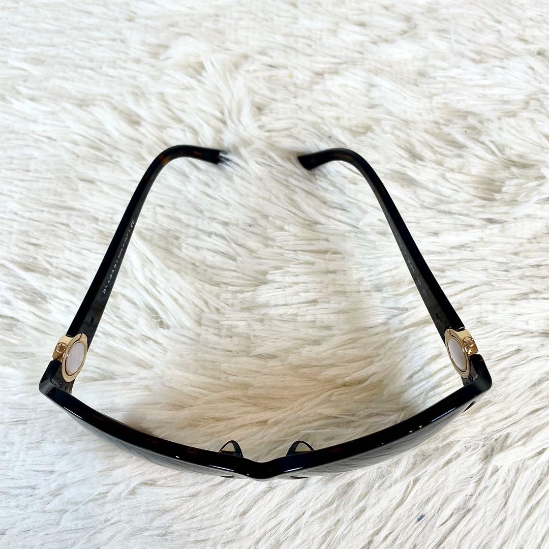 極美品　BVLGARI　8109-H-A　ブラウンレンズ　べっ甲柄フレーム