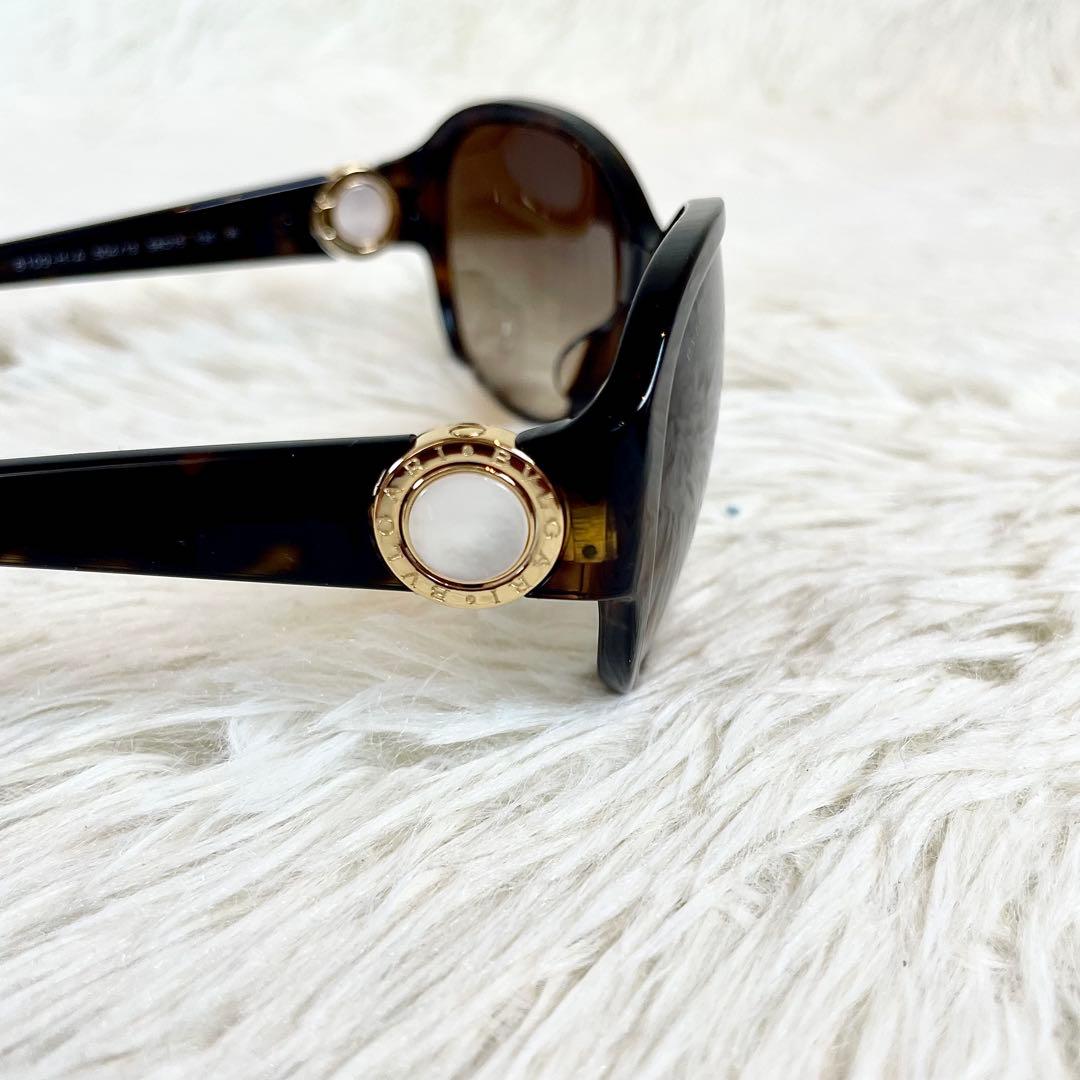 極美品　BVLGARI　8109-H-A　ブラウンレンズ　べっ甲柄フレーム