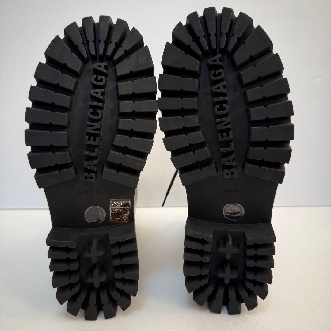 バレンシアガ ストライク レースアップ ブーツ 23cm ブラック