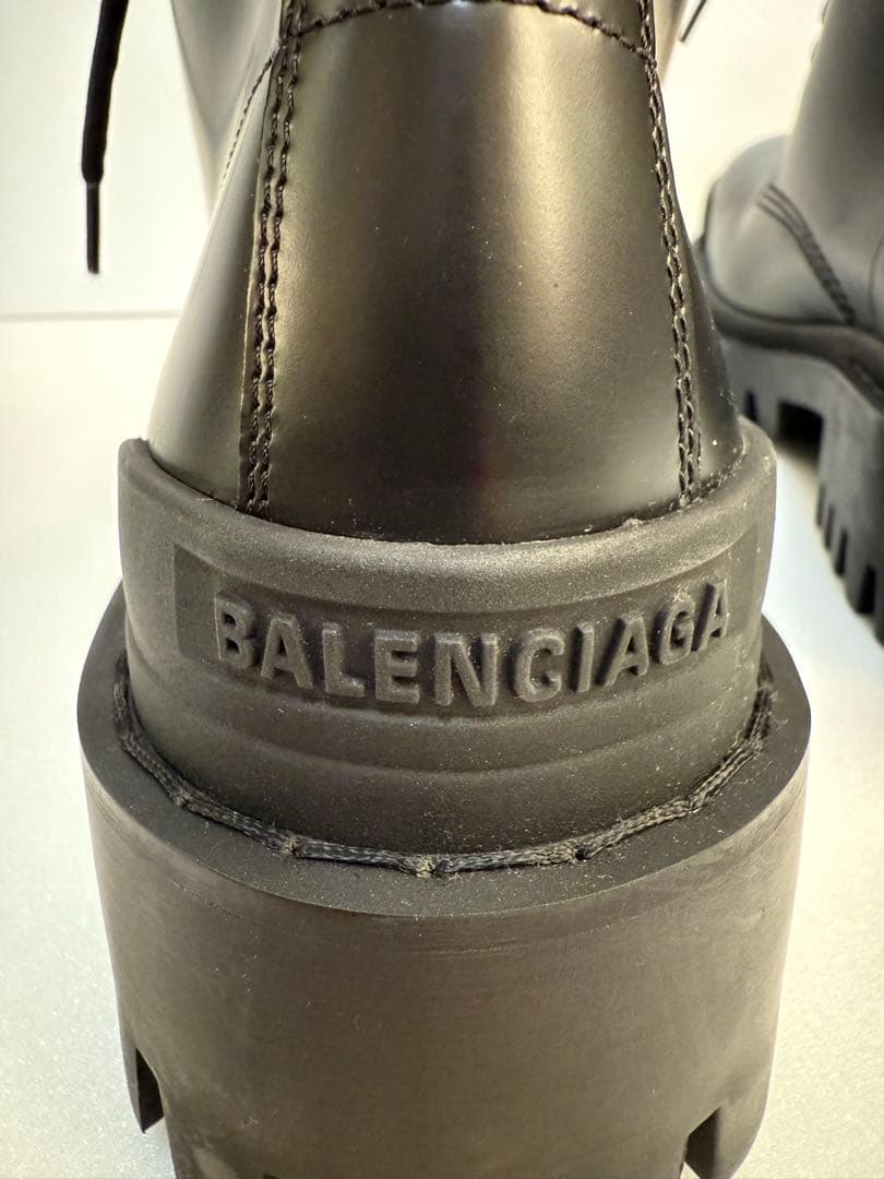 バレンシアガ ストライク レースアップ ブーツ 23cm ブラック