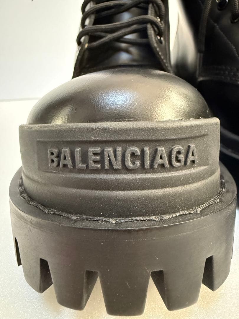 バレンシアガ ストライク レースアップ ブーツ 23cm ブラック
