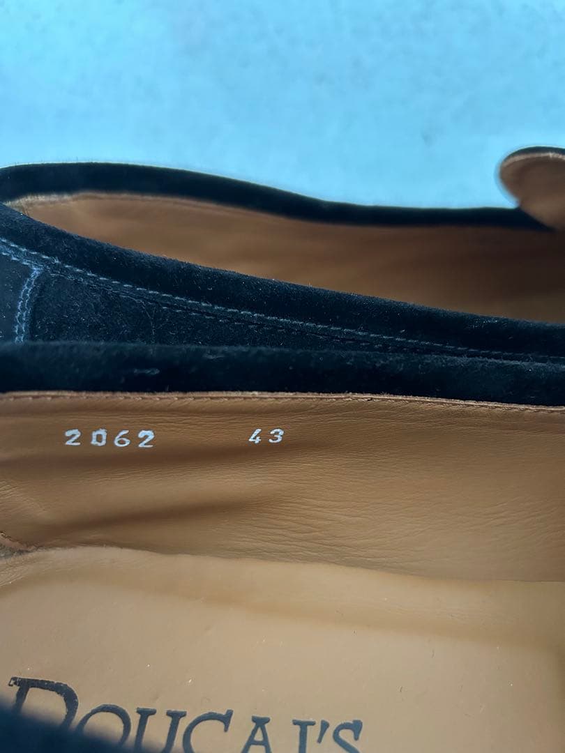 Doucal's ブラック スエード ローファー 43