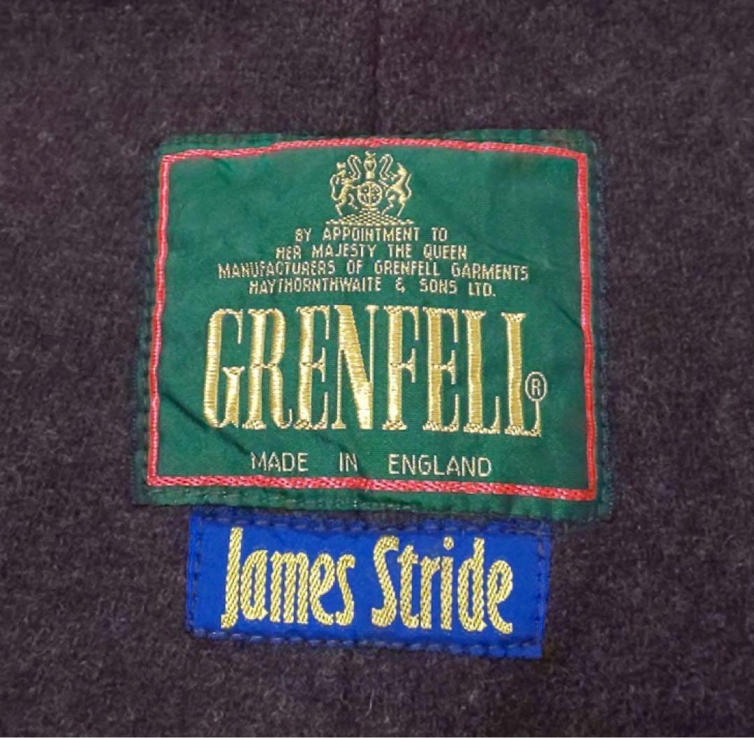 【極美品/英国製】80s GRENFELL ロングダッフルコート エルメス生地