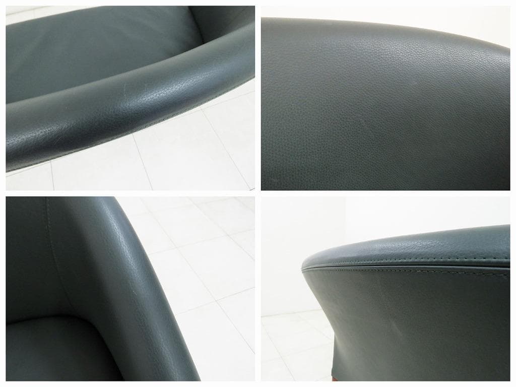 デンマーク NIELAUS&JEKI MOBLER 2人掛けソファ 本革×チーク