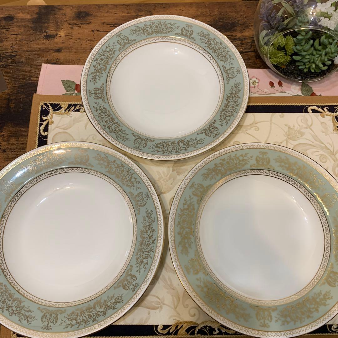 ウェッジウッド コロンビア　セージグリーン 23cmサラダボウル6枚