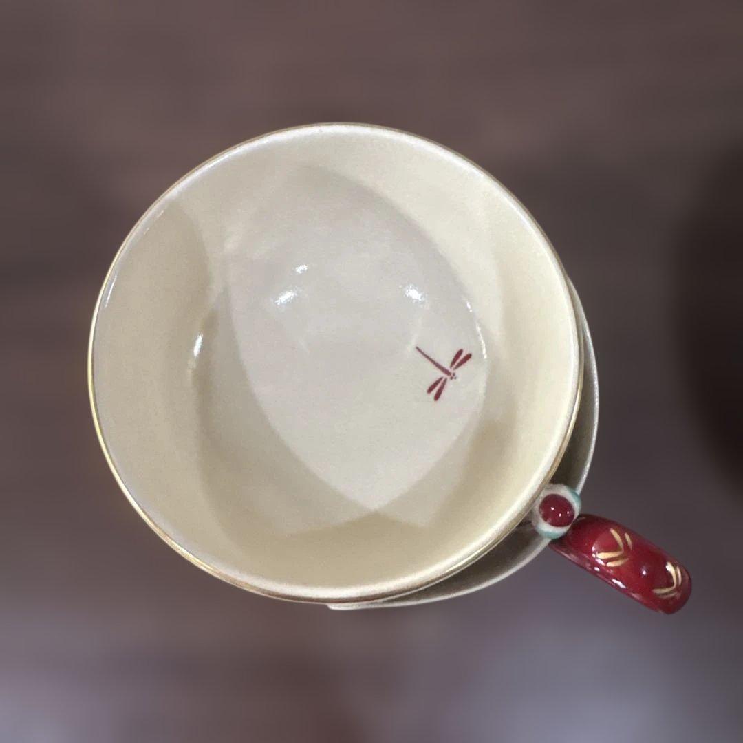 15代 沈壽官 薩摩蜻蛉ティーカップ　2セット