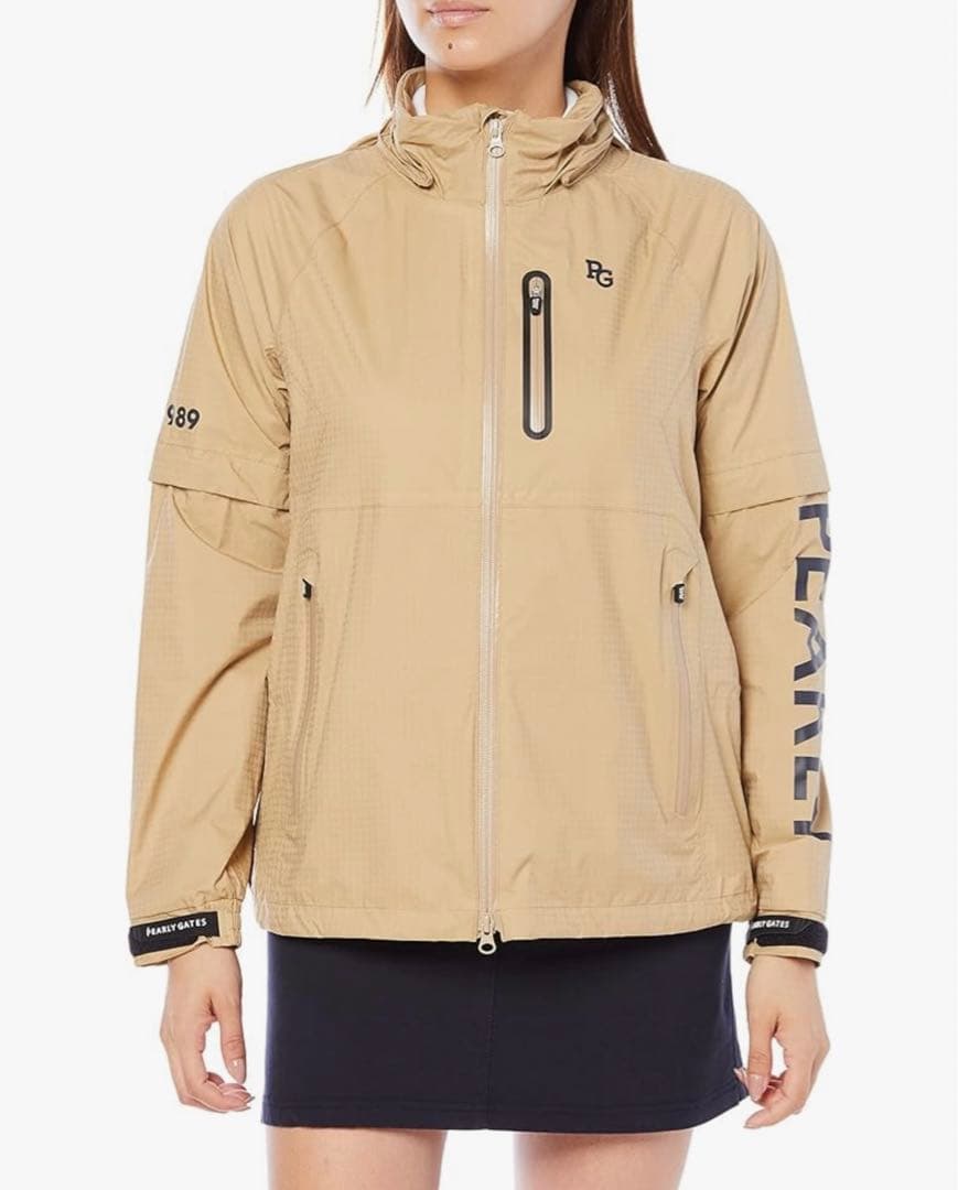 PEARLY GATES パーリーゲイツ　レインウエア　ブルゾン　ベージュ0