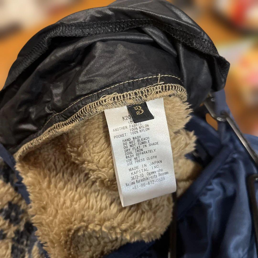 KAPITAL キャピタル ダマスクストライプ柄 フリース　オーバーオール L