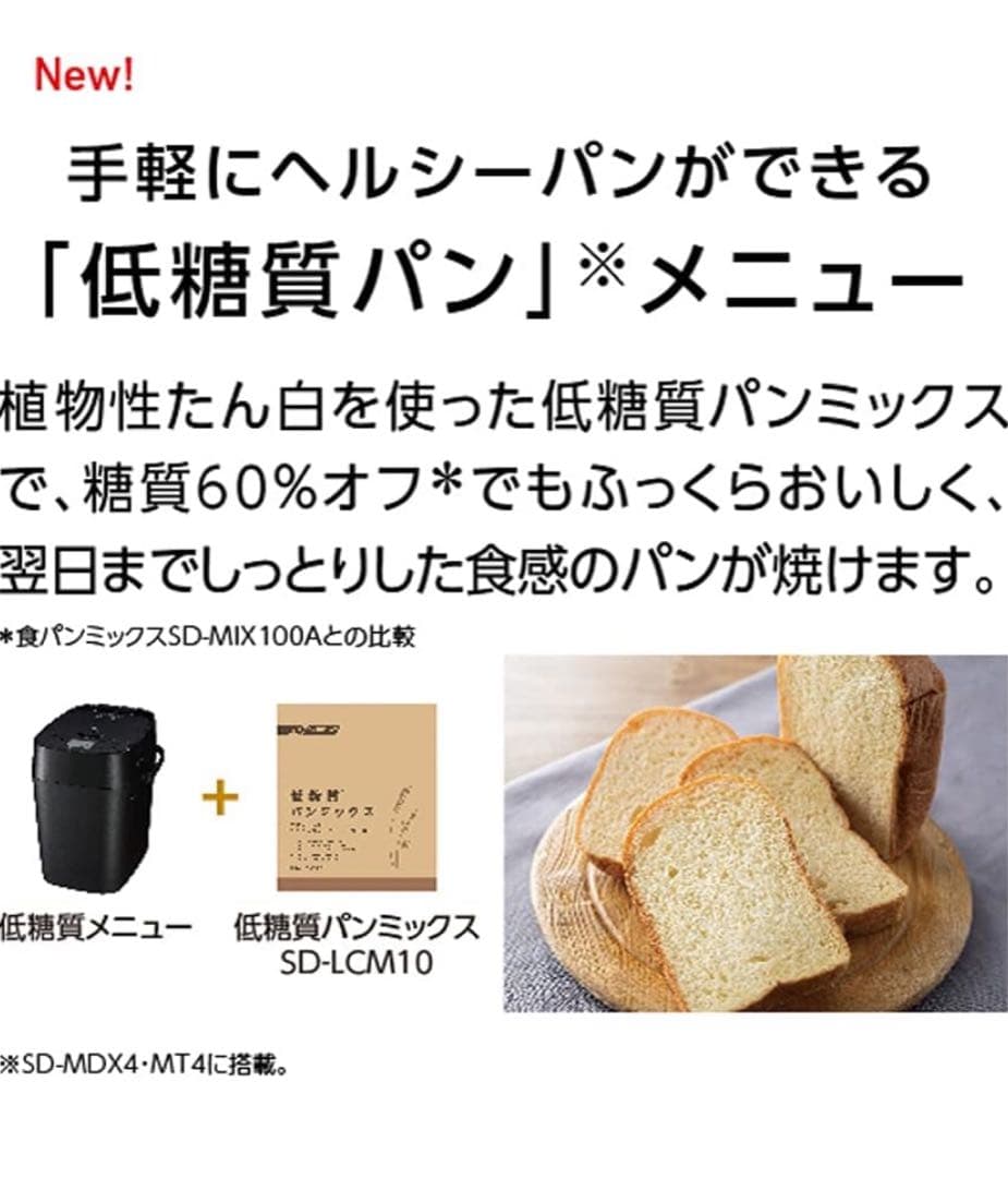 Panasonic ホームベーカリー 3D匠ねり　SD-MT4-W
