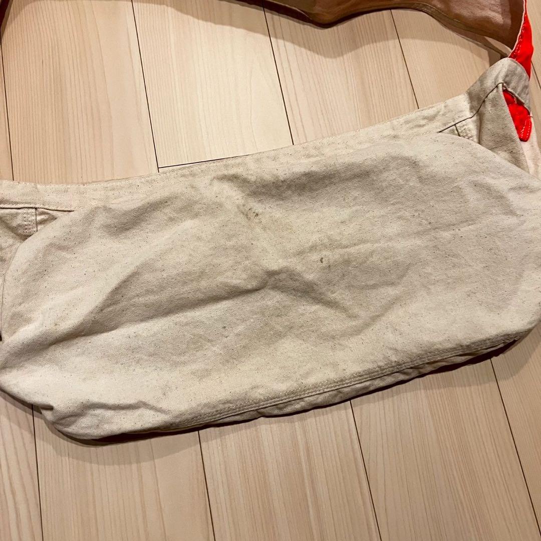 60s〜70s 両面プリント 染み込み ニュースペーパー バッグ 古着