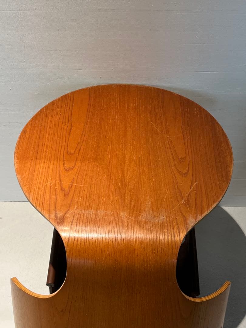 セール 希少 天童木工 剣持勇 ヴィンテージ カブト座椅子／欅材プライウッド