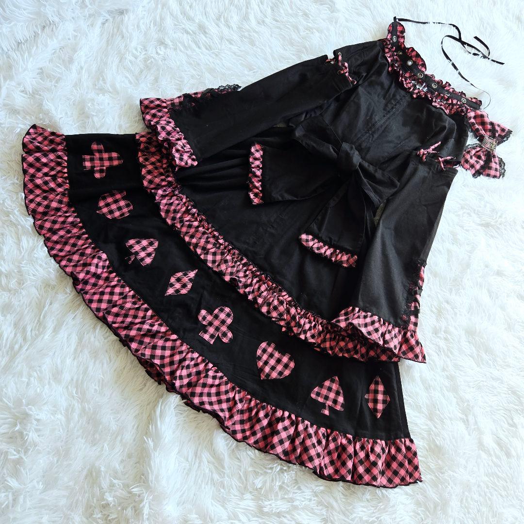 ボディライン ゴスロリ ワンピース フリル レース チョーカー ハロウィン 姫袖