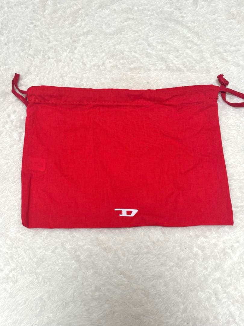 【DIESEL】ブラックレザーベルト シルバーオーバルバックル 袋付き