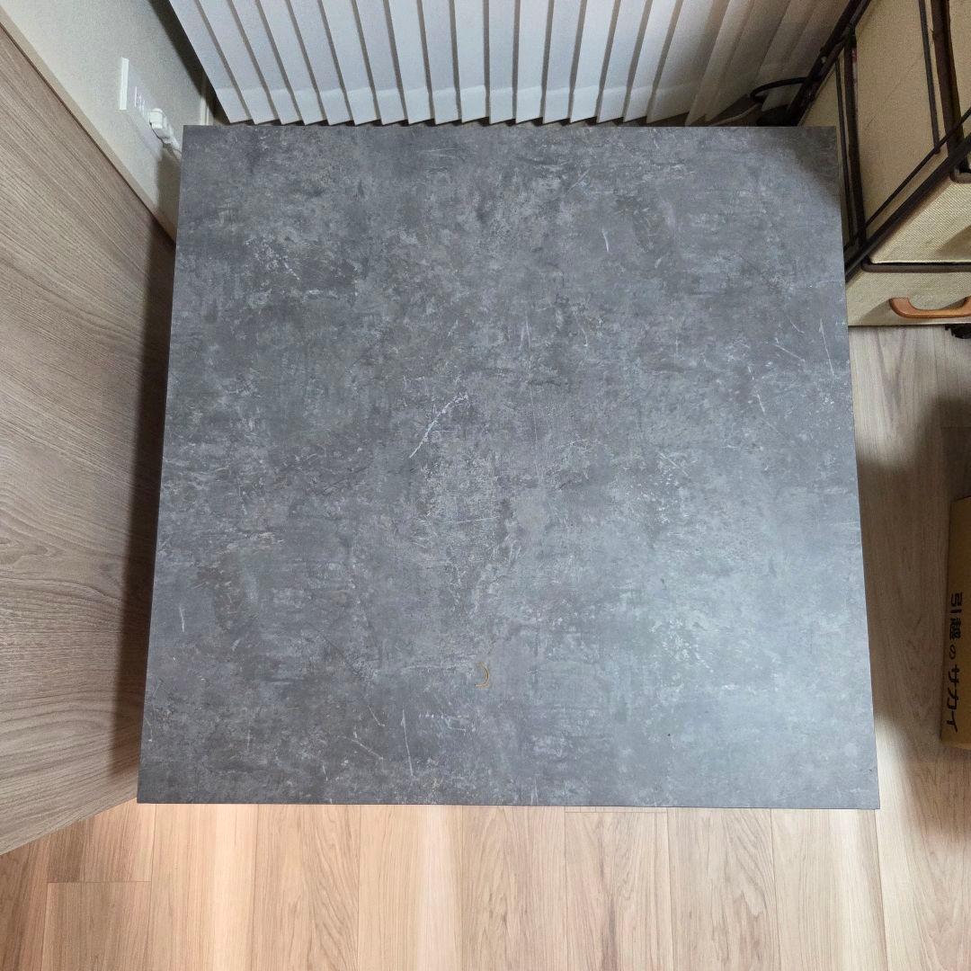 純日本製 コンクリート調 センターテーブル ローテーブル 正方形 北欧