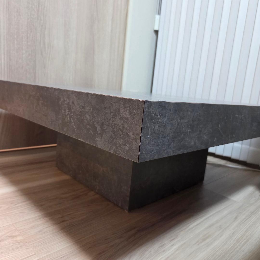 純日本製 コンクリート調 センターテーブル ローテーブル 正方形 北欧