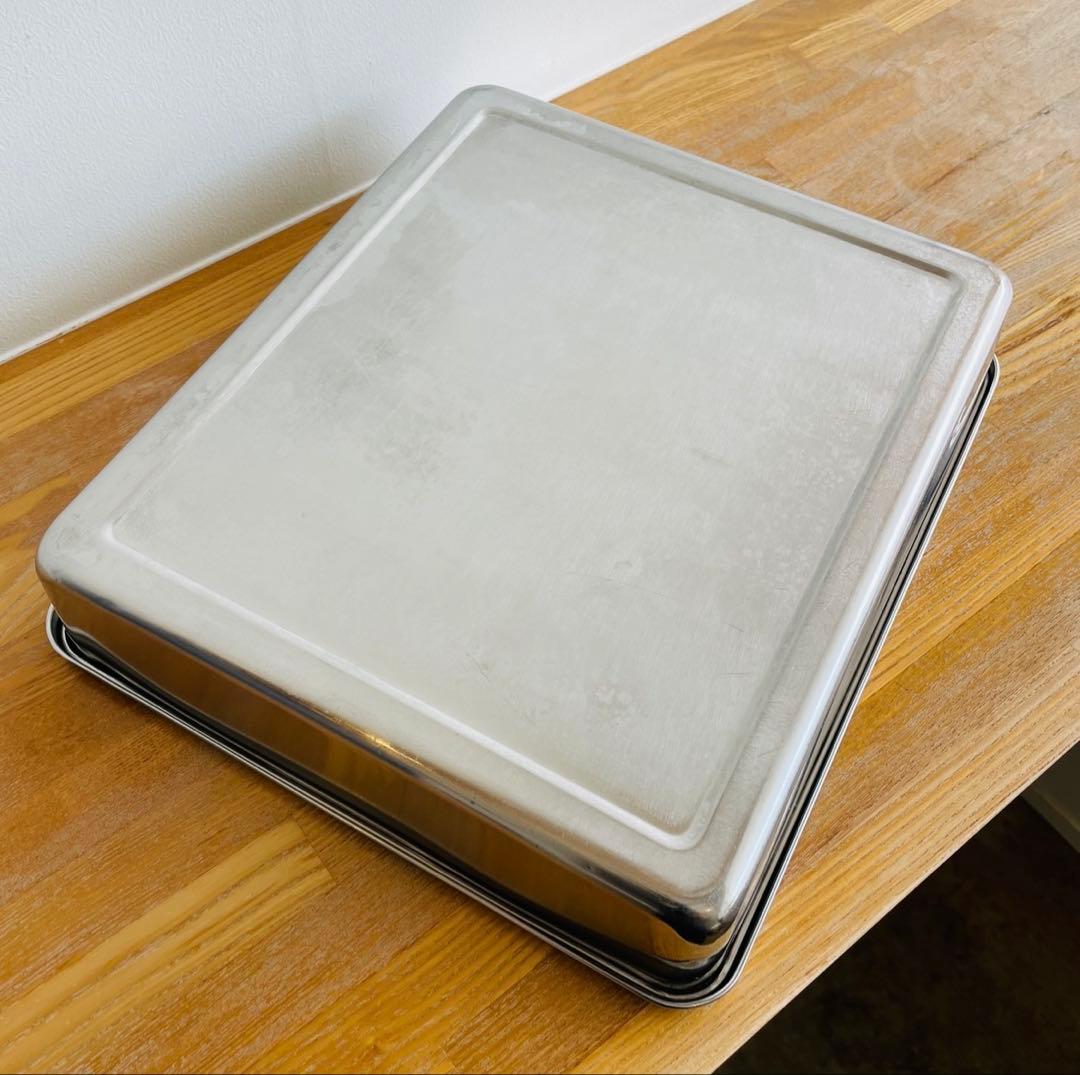 【業務用】ステンレス 食材容器 蓋付き 6分割 33cm バット