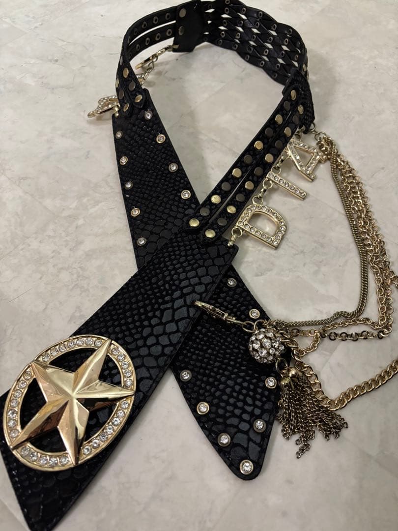 最終価格★当時物 元祖d.i.a.平成スターバックルベルト ブラック