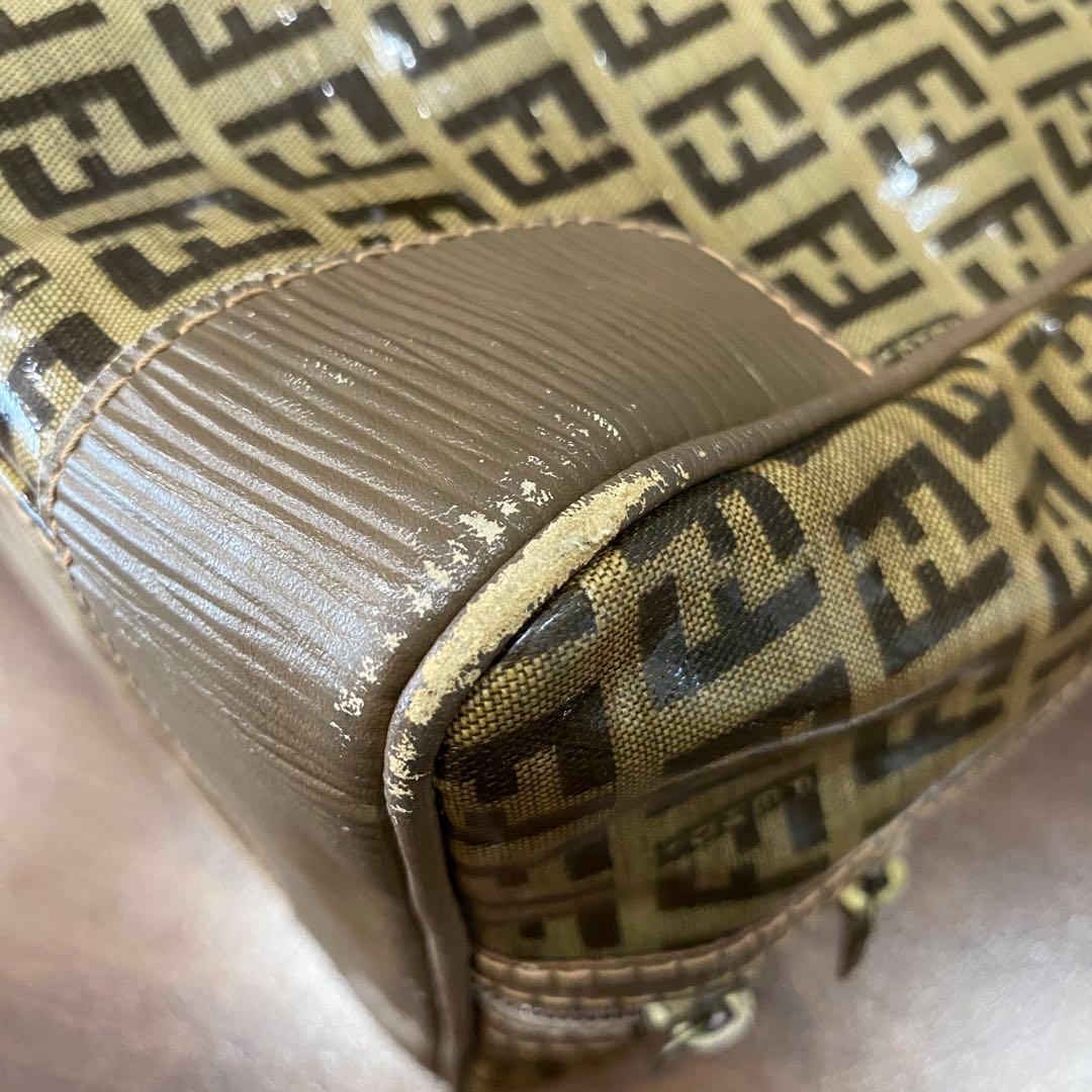希少【Fendi】オールドフェンディ FFロゴ ズッキーノ ハンドバッグ