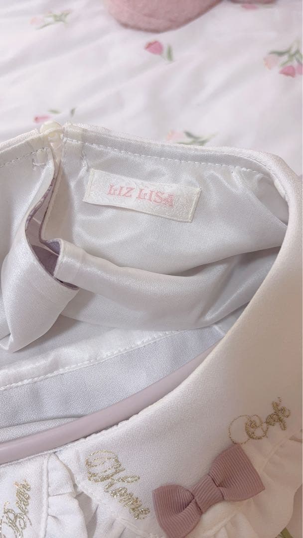 LIZLISA Whip bear  cafe柄　ワンピース