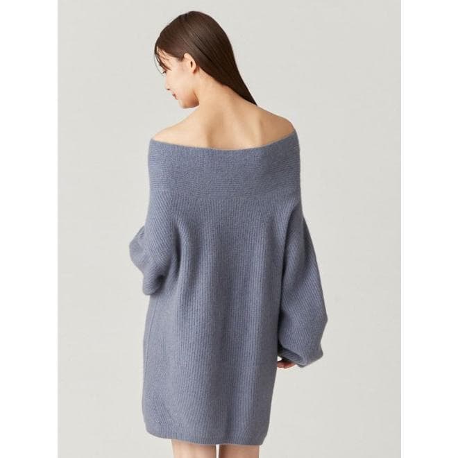 フレイアイディー　ラクーンオフショルミニニットワンピース