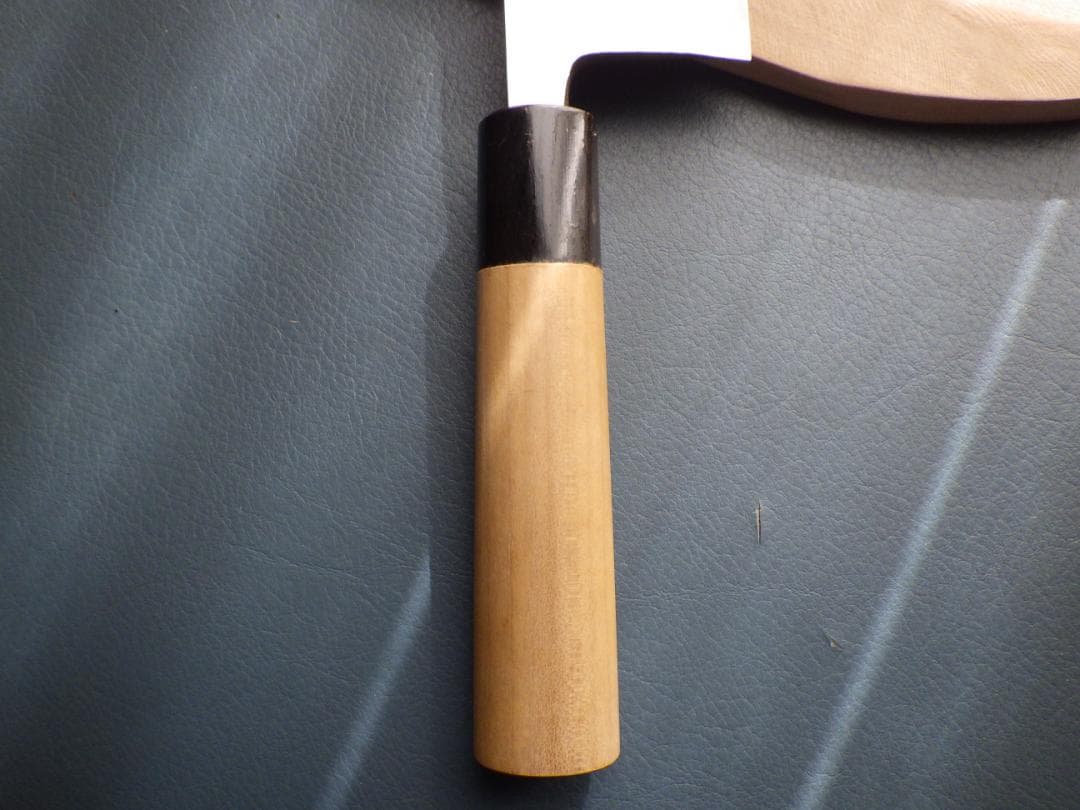 正義作★出刃包丁・本水牛天然木柄★㊨手研ぎ済み・堺打刃物▲記名有▲