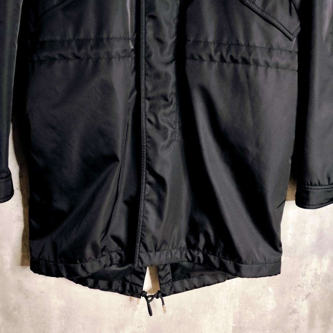 【美品・クリス期】ディオールオム モッズコート サークルロゴ刺繍 48 L 黒